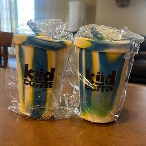 Kiid Coffee Striped Cups - NEW